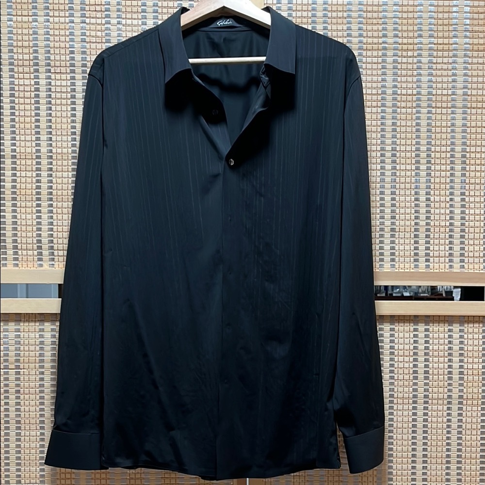 Classic Black Dress Shirt with Long Sleeves